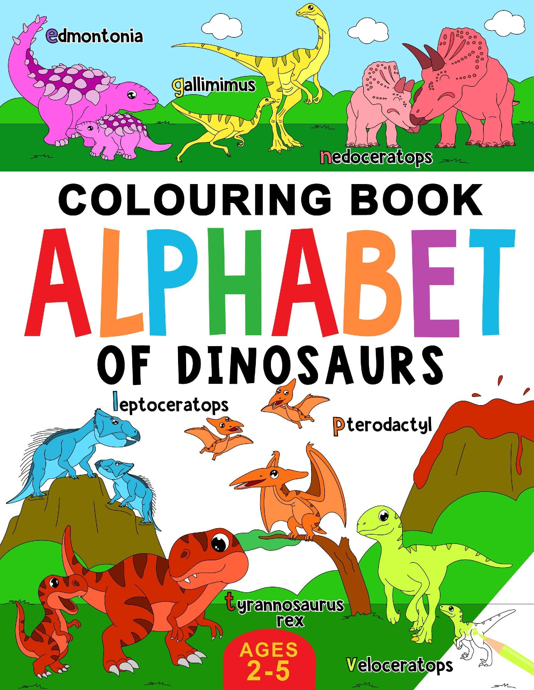 Dinosaur Colouring Book for Children