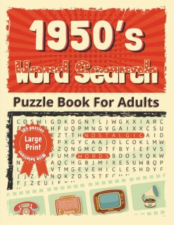 1950s Large Print Word Search: Puzzles from the Fabulous Fifties