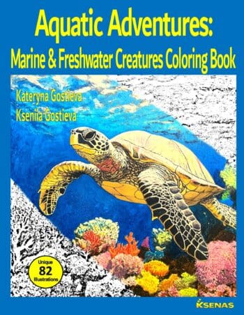 Aquatic Adventures: Marine and Freshwater Creatures Coloring Book