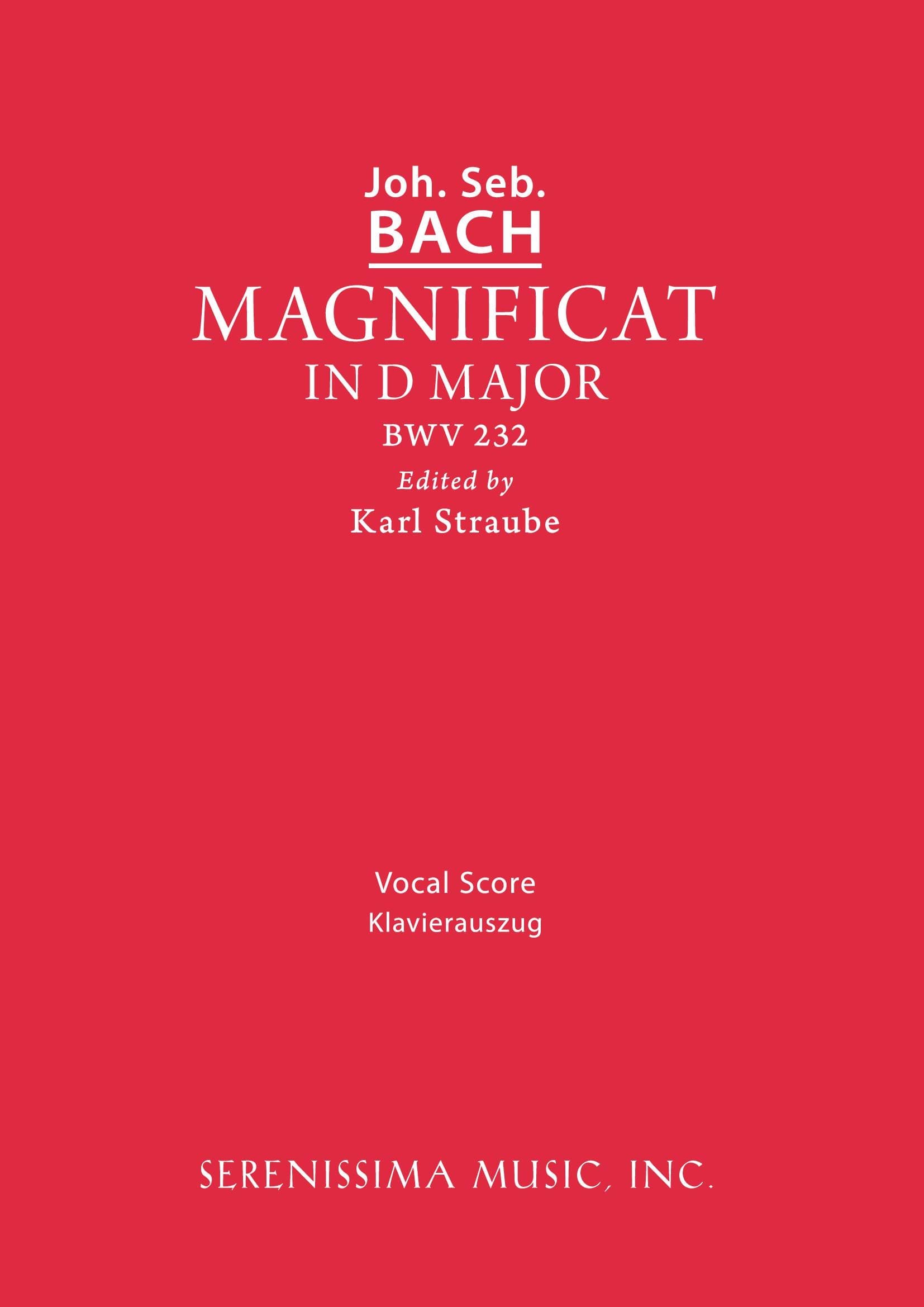 Magnificat, BWV 243 (Straube)