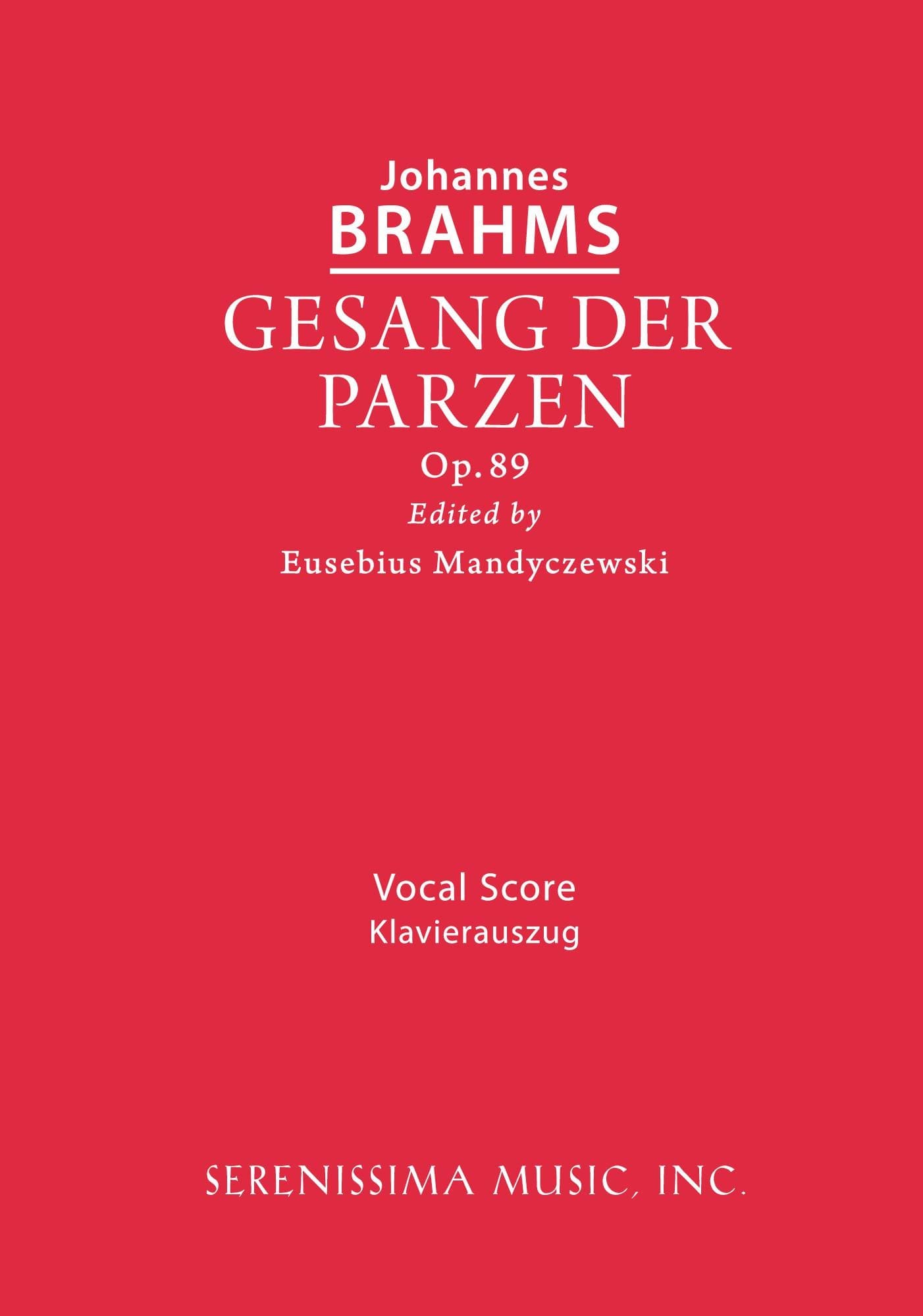 Gesang der Parzen, Op.89 (Mandyczewski)
