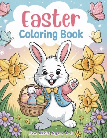 Easter Coloring Book for Kids Ages 4-8