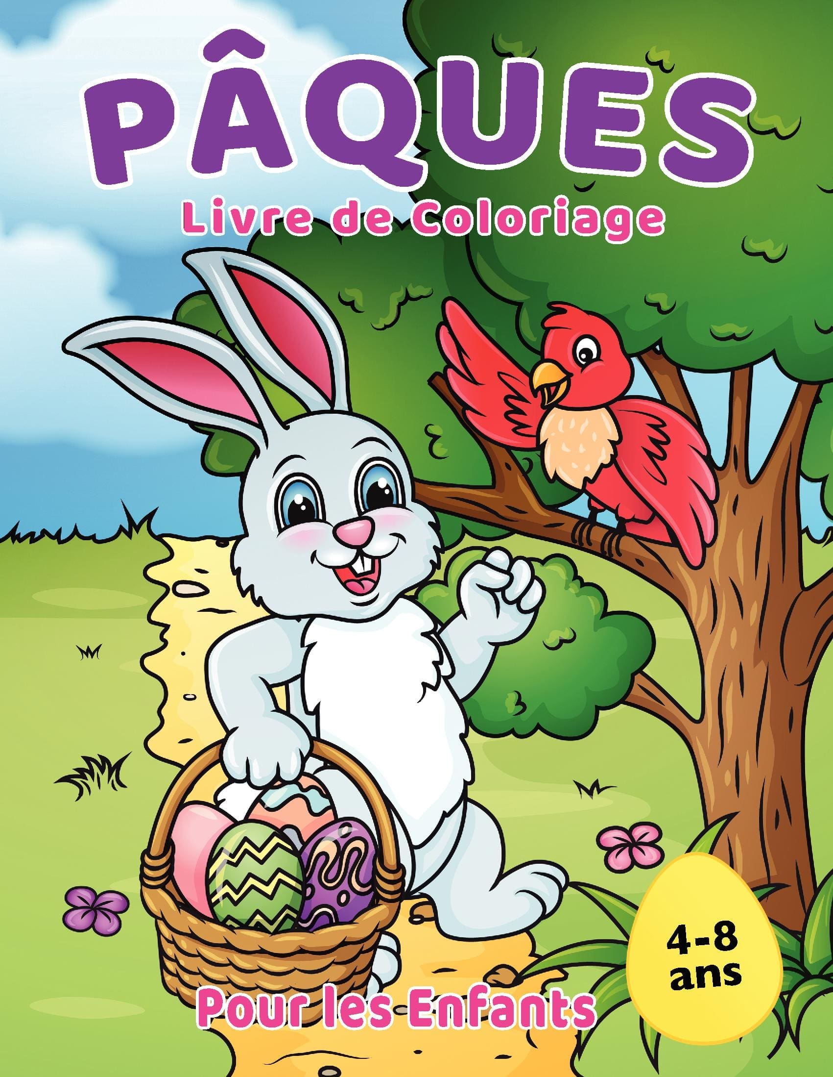 Livre de coloriage de Paques pour les Enfants 4-8 ans