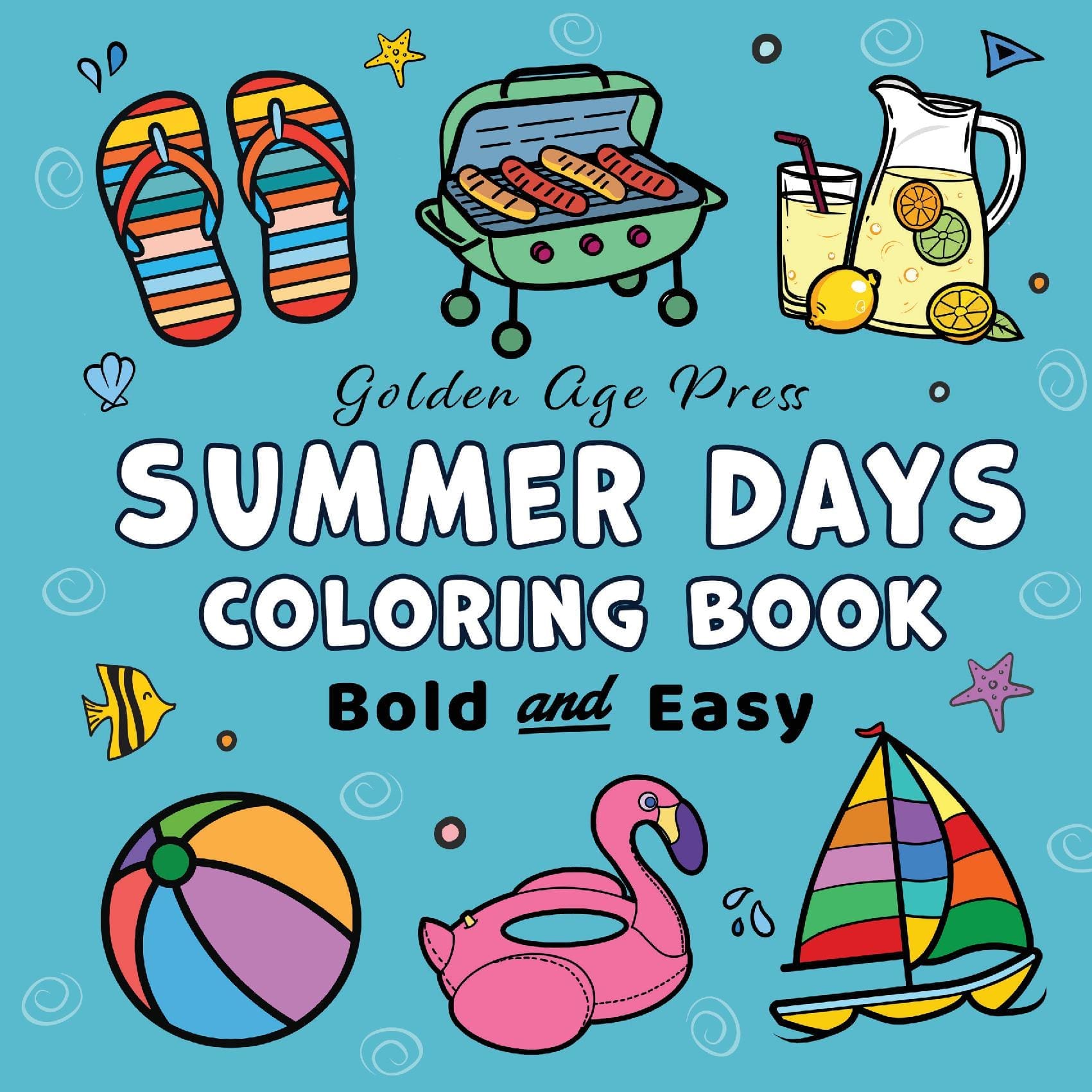 Summer Days Bold & Easy Coloring Book