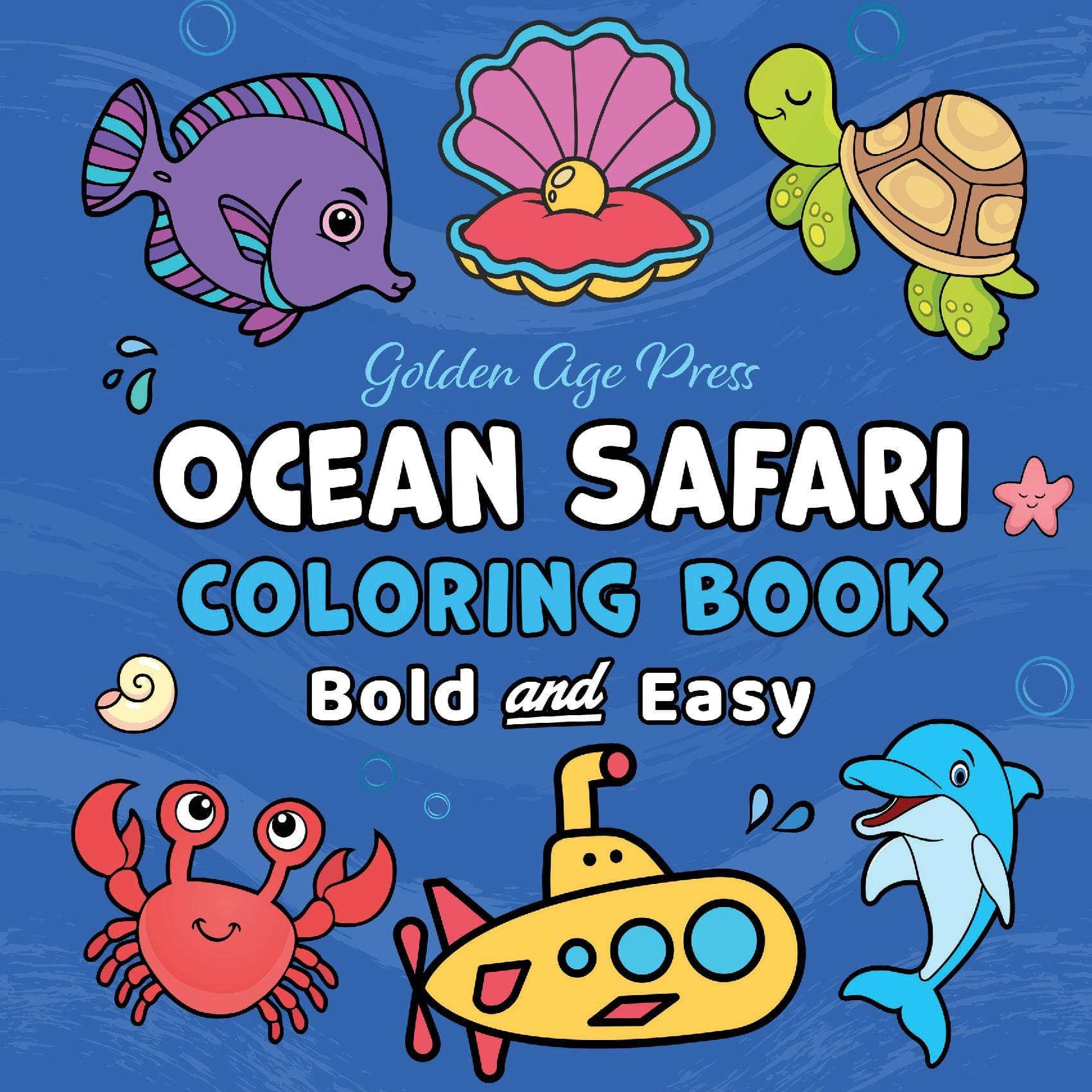 Ocean Safari Bold & Easy Coloring Book