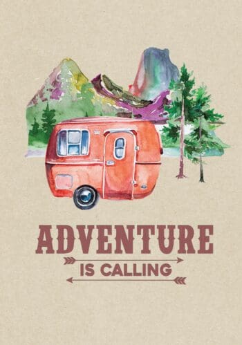 Camping Journal, Red Vintage