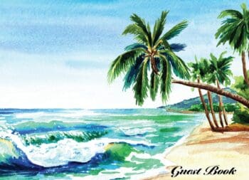 Visitor Guest Book, Beach Palm Trees