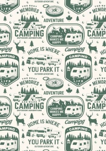 Camping Journal Log Book & RV Trip Planner, Camper Green