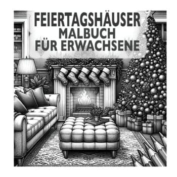 Feiertagshäuser Malbuch für Erwachsene
