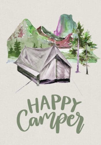 Camping Journal & RV Travel Logbook, Happy Camper
