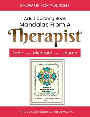 Adult Coloring Book Mandalas From A Therapist ~ Color ~ Meditate ~ Journal