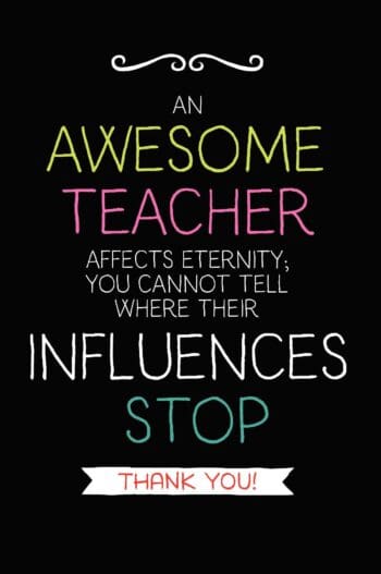 An Awesome Teacher: Teacher Notebook Journal, Great for Year End Gift/Teacher Appreciation/Thank You/Retirement