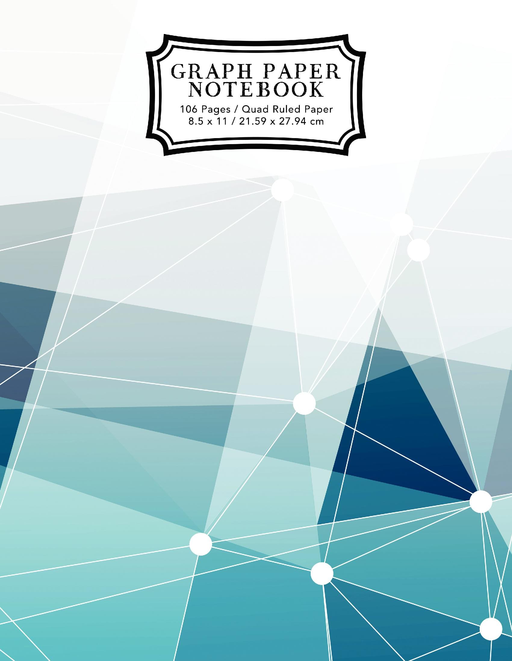 Graph Paper Notebook: Blue Abstract Lines | Grid Paper Composition Notebook, Graphing Paper, Quad Ruled