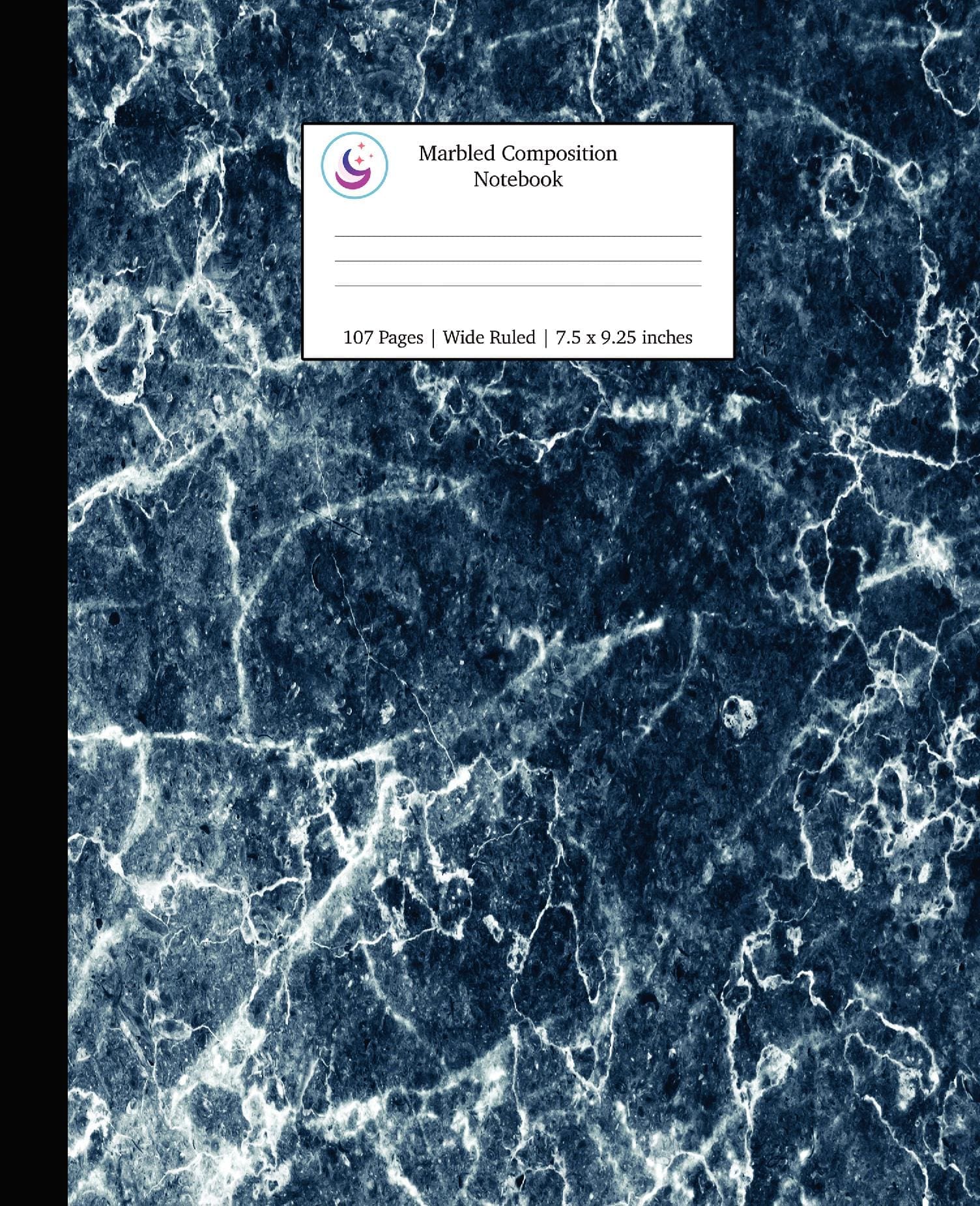 Marbled Composition Notebook: Blue Marble Paper | Wide Ruled Notebook/Journal Paper