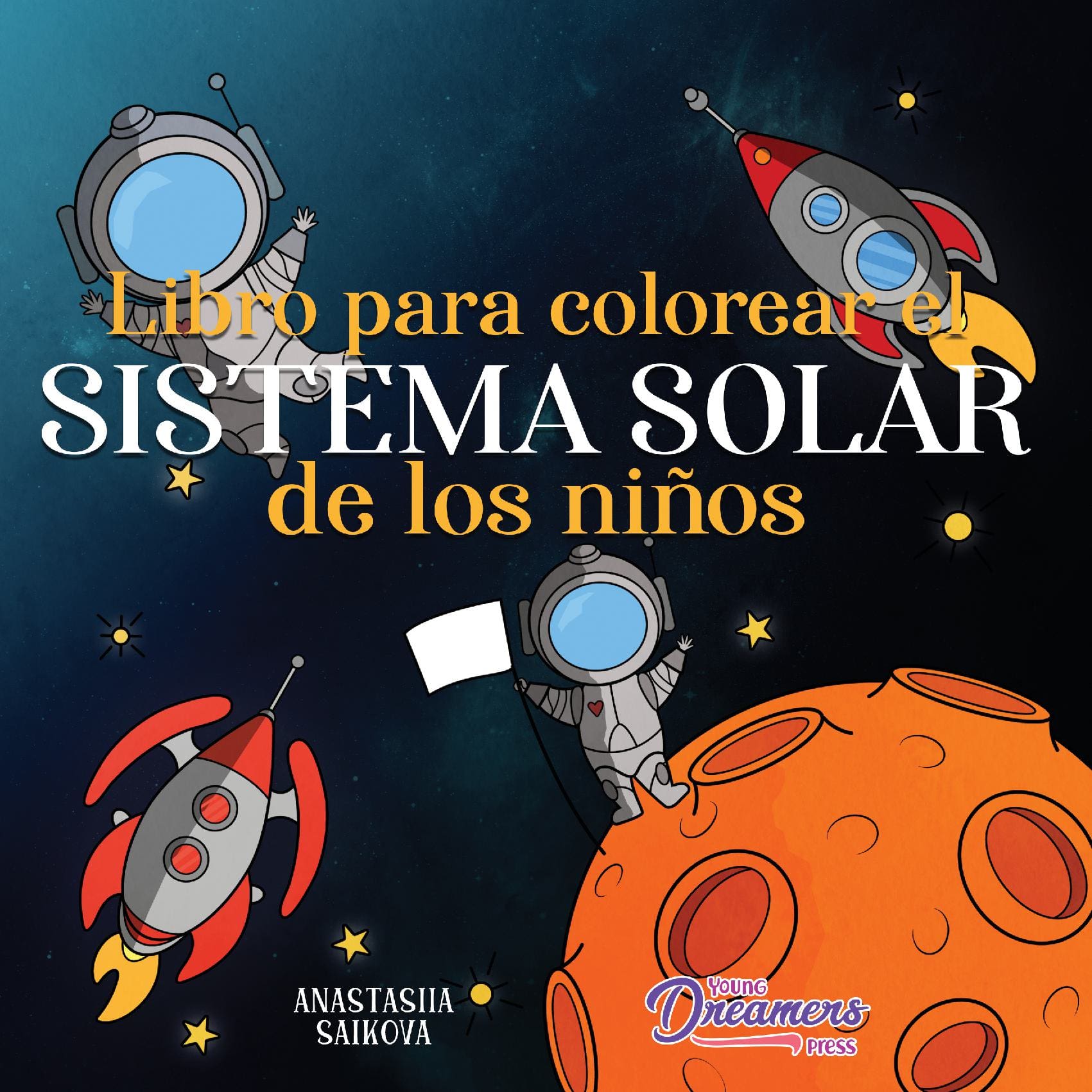 Libro para colorear el sistema solar de los niños
