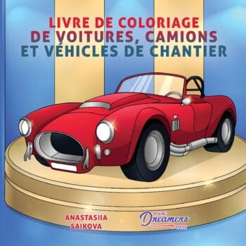 Livre de coloriage de voitures, camions et véhicules de chantier
