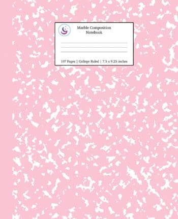 Marble Composition Notebook College Ruled: Pink Marble Notebooks, School Supplies, Notebooks for School