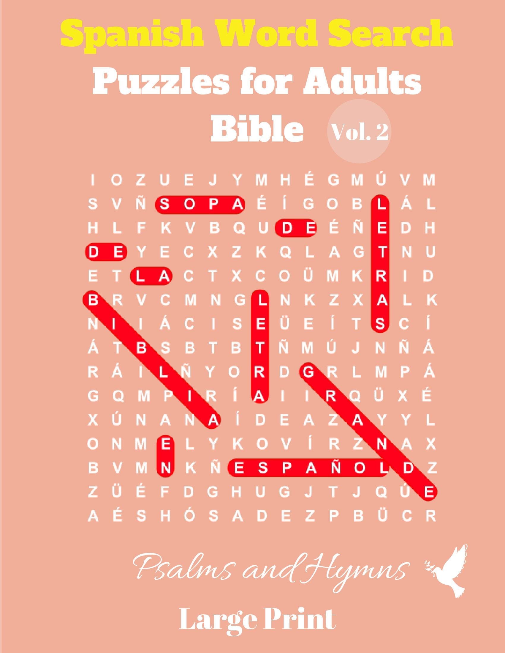 Spanish Word Search Puzzles For Adults