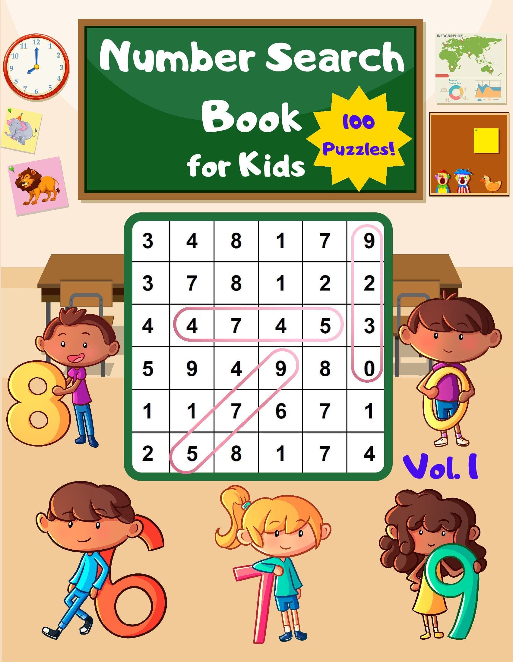 Number Search Book for Kids