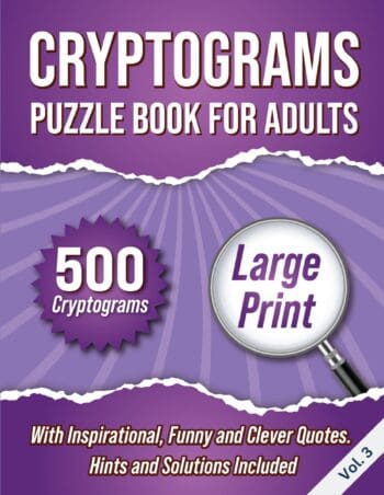 Cryptograms Puzzle Book For Adults