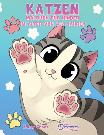 Katzen Malbuch für Kinder im Alter von 4-8 Jahren