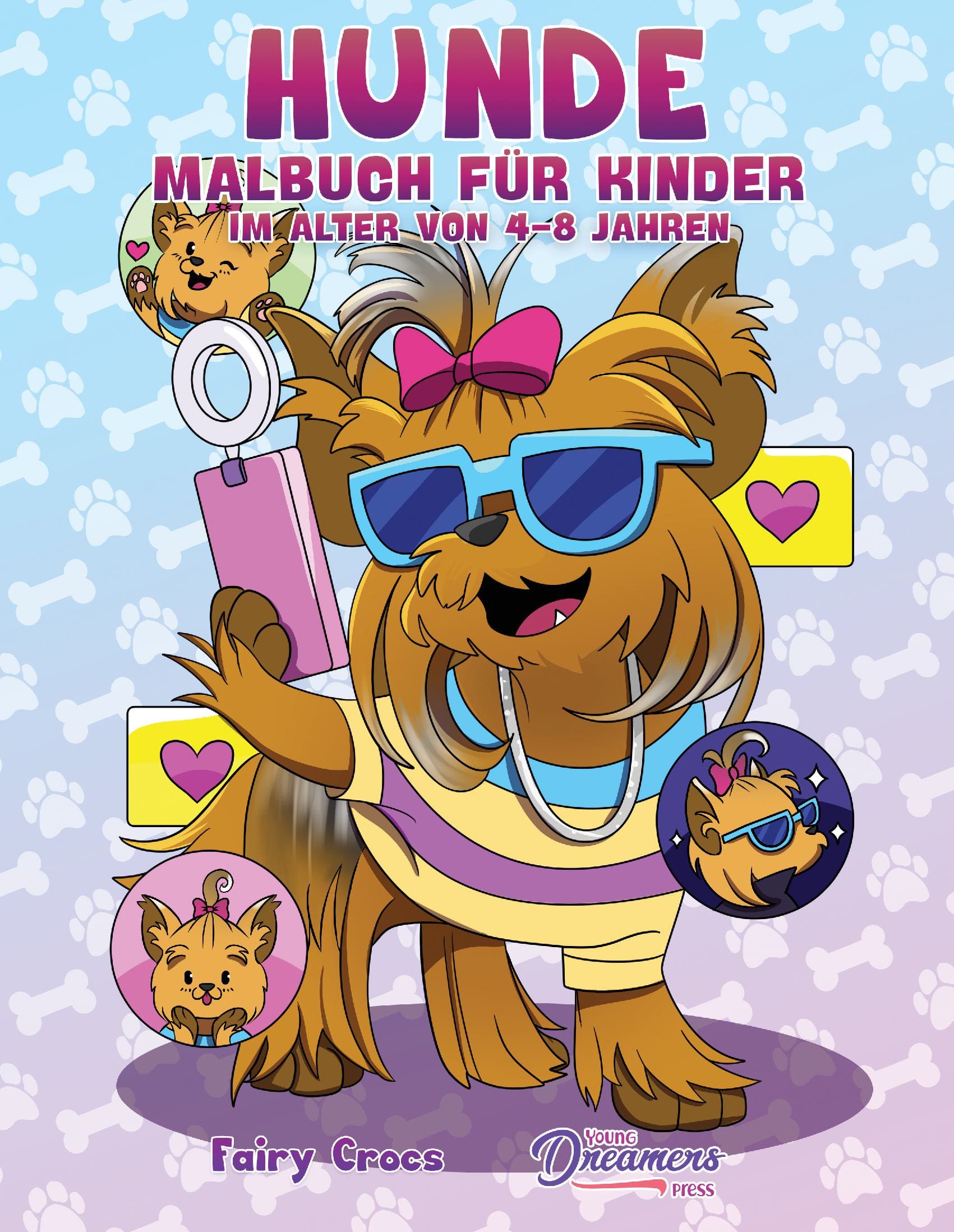 Hunde Malbuch für Kinder im Alter von 4-8 Jahren