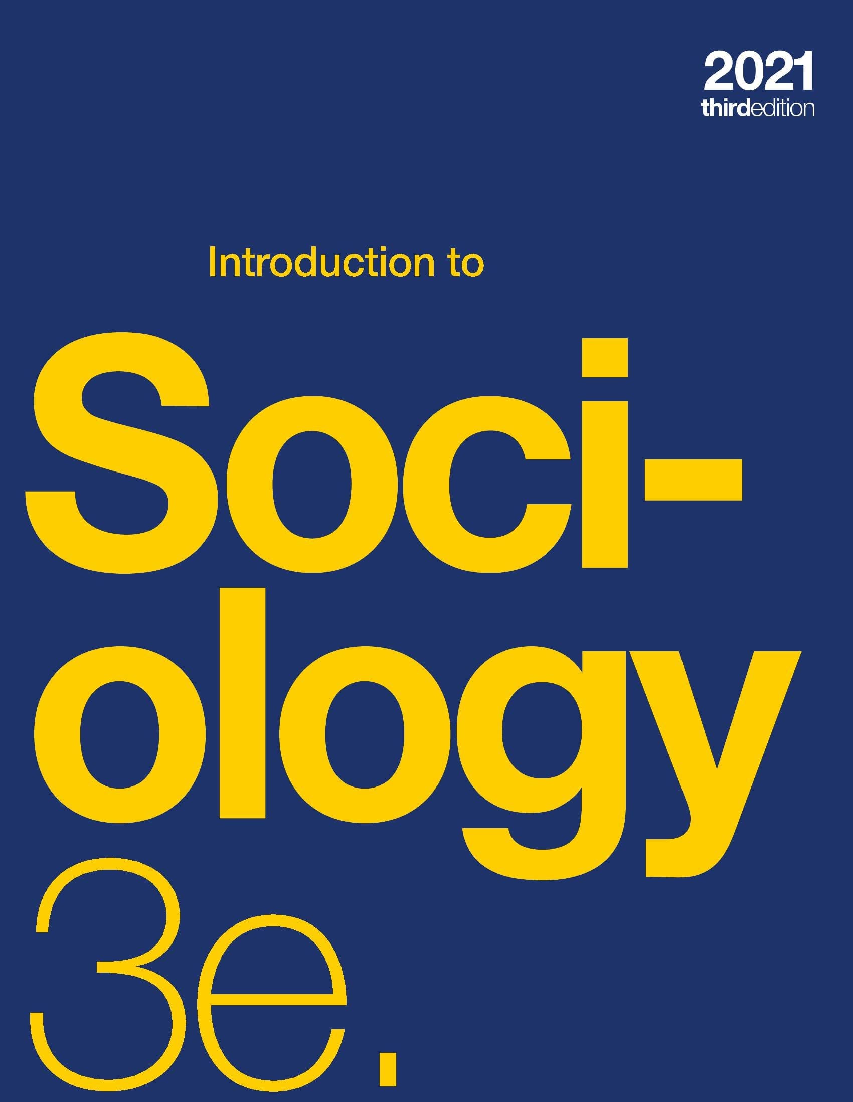 Introduction to Sociology 3e (hardcover, full color)