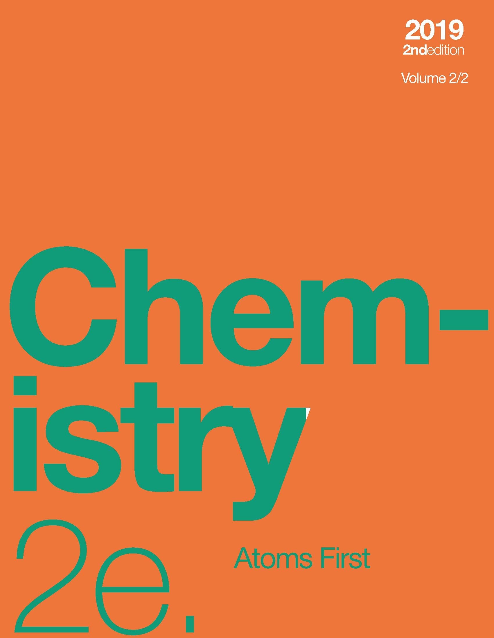 Chemistry: Atoms First 2e, Volume 2/2 (hardcover, color)