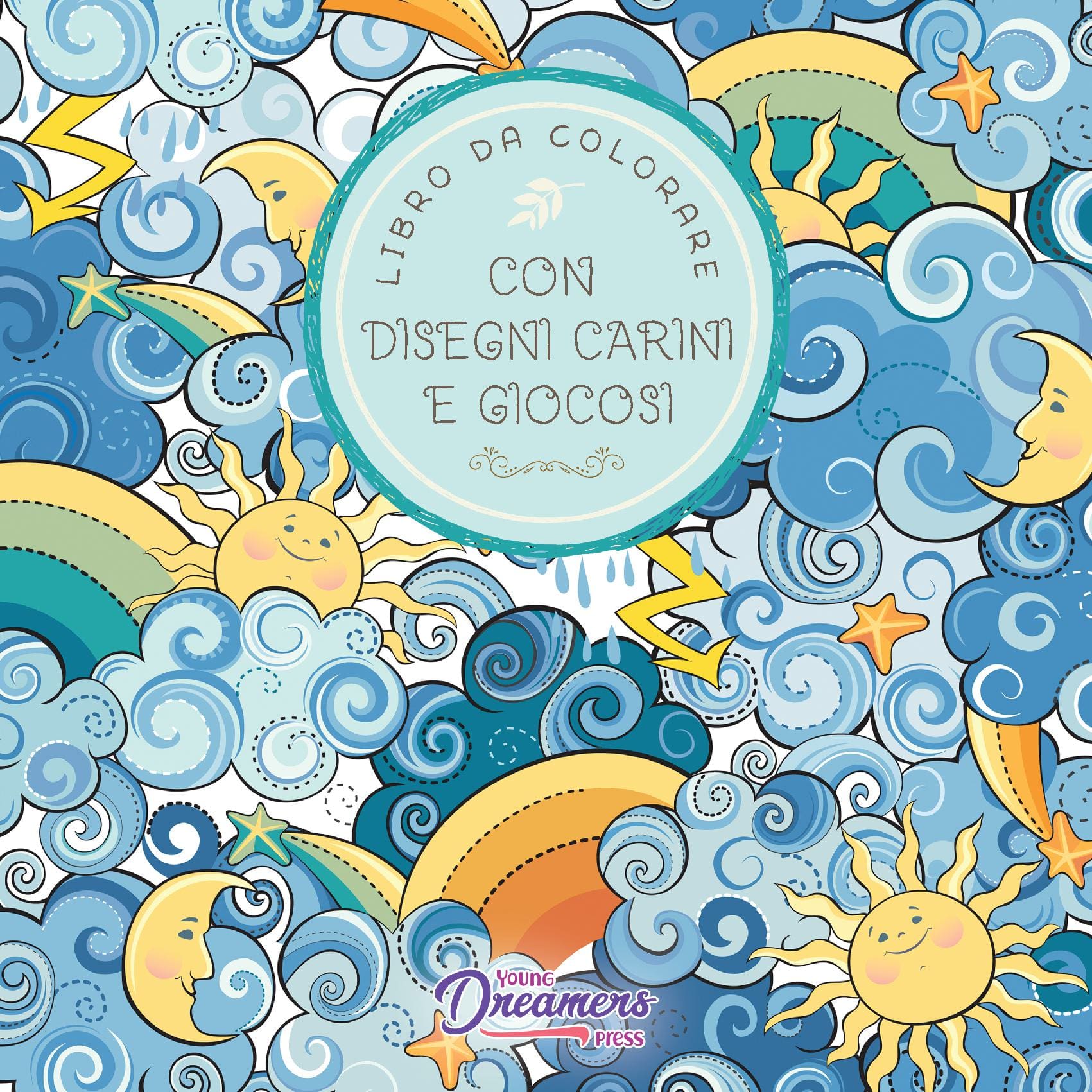 Libro da colorare con disegni carini e giocosi