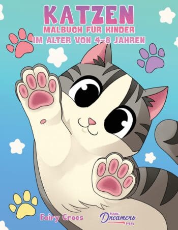 Katzen Malbuch für Kinder im Alter von 4-8 Jahren