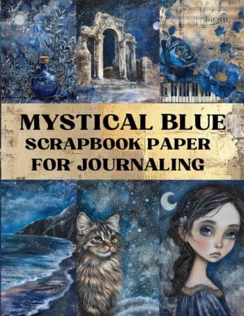 Mystical Blue Scrapbook Paper