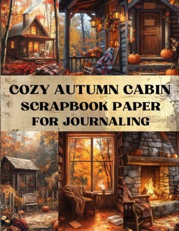 Cozy Autumn Cabin Scrapbook Paper