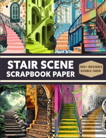 Stair Scene Scrapbook Paper