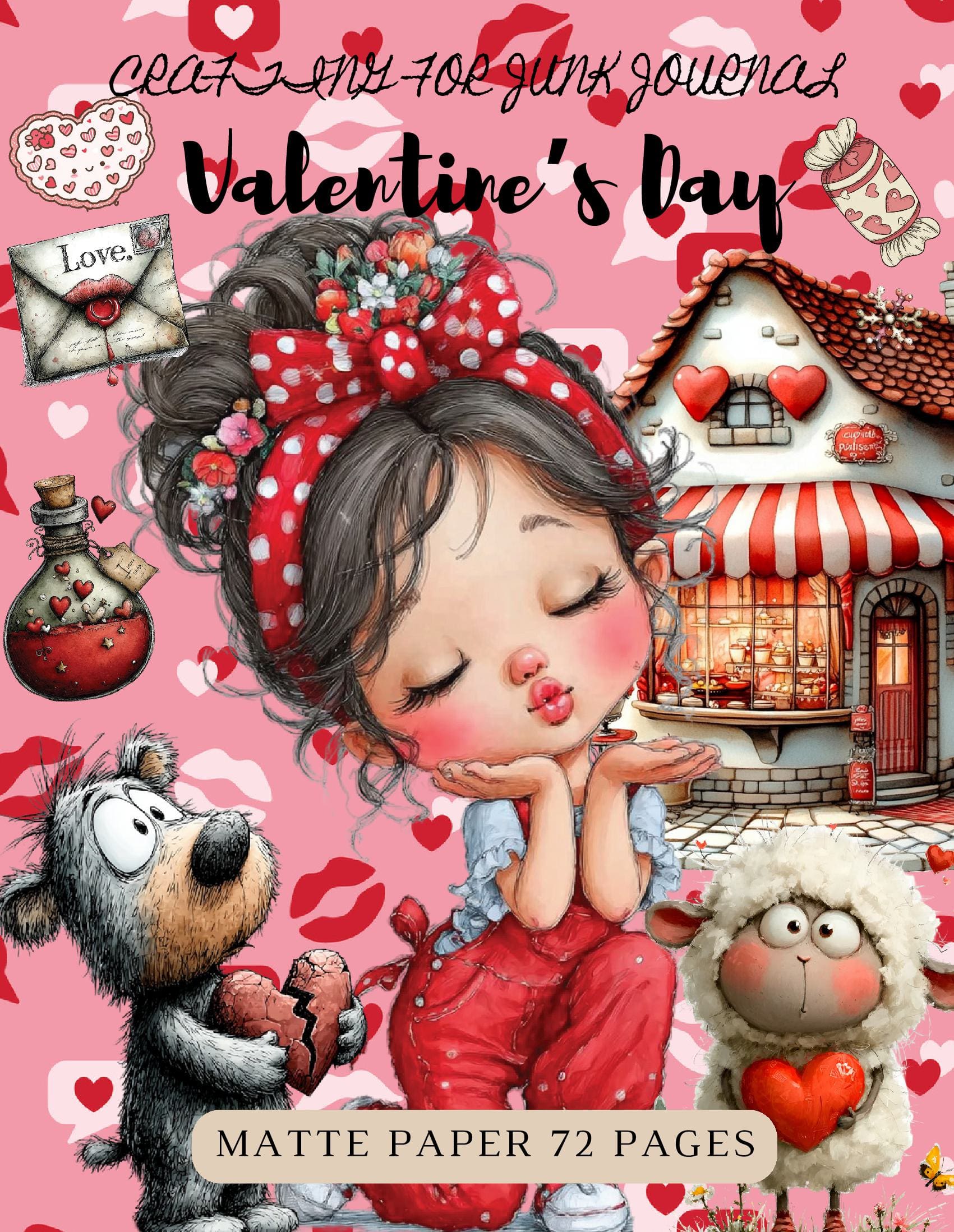 Crafting for Junk Journals Valentine’s Day Ephemera Book