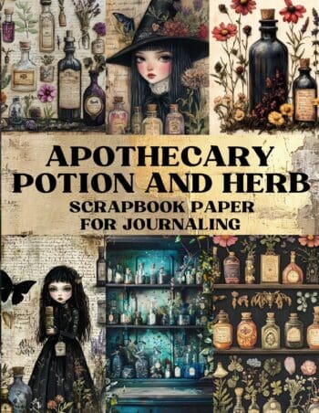 Apothecary Potion and Herb Scrapbook Paper