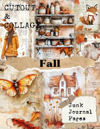 Cutout and Collage Fall Scrapbook Paper
