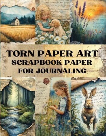 Torn Paper Art Scrapbook Paper