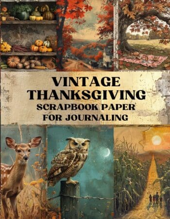 Vintage Thanksgiving Scrapbook Paper