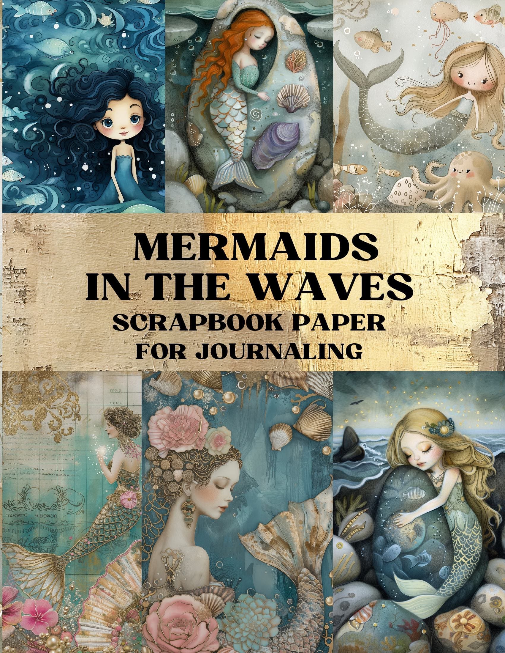 Mermaids In the Waves Scrapbook Paper