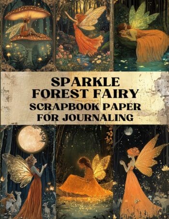 Sparkle Forest Fairy Scrapbook Paper