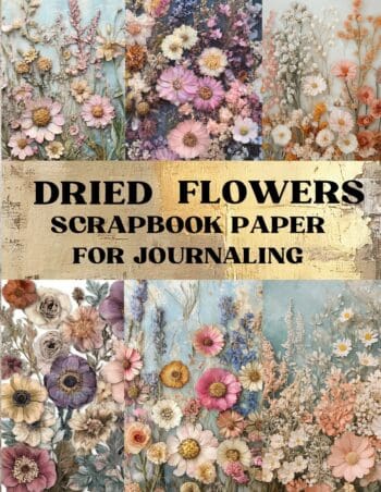 Dried Flowers Scrapbook Paper
