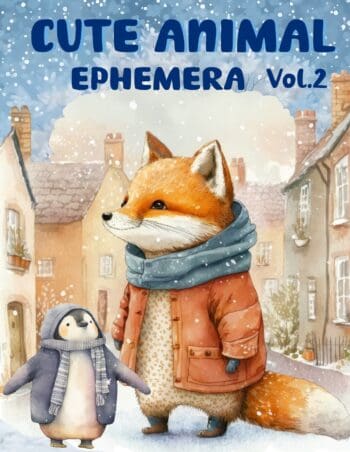 Cute Animals Ephemera Book Vol.2