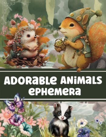Cut and Collage Adorable Animals Ephemera Book