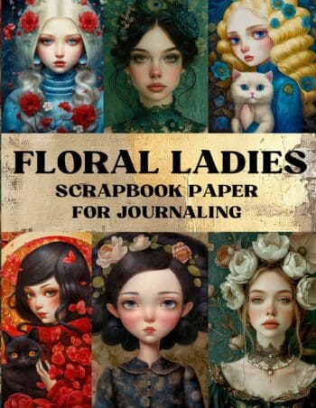 Floral Ladies Scrapbook Paper