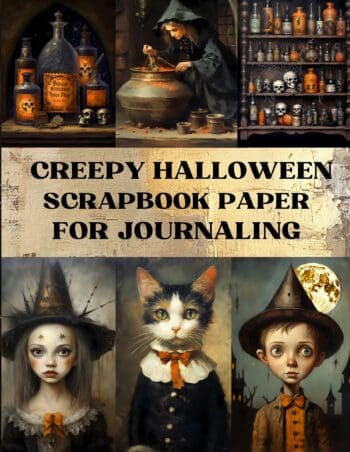 Creepy Halloween Scrapbook Paper
