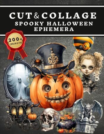 Cut and Collage Spooky Halloween Ephemera Book