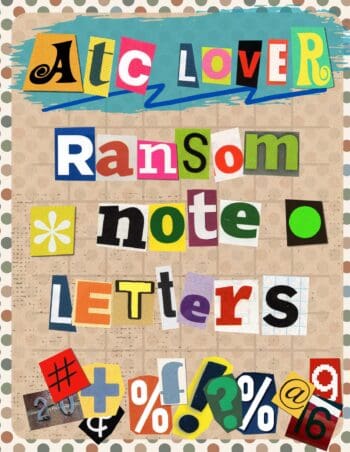 ATC Lover Ransom note letters Cut and Collage Book