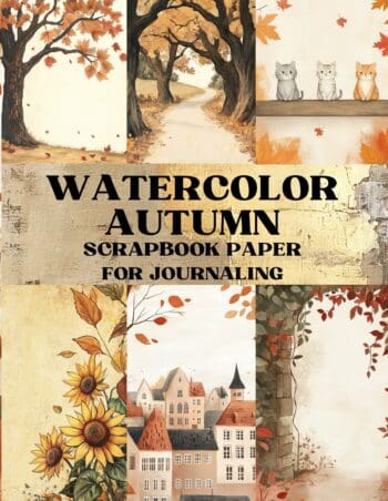 Watercolor Autumn Scrapbook Paper