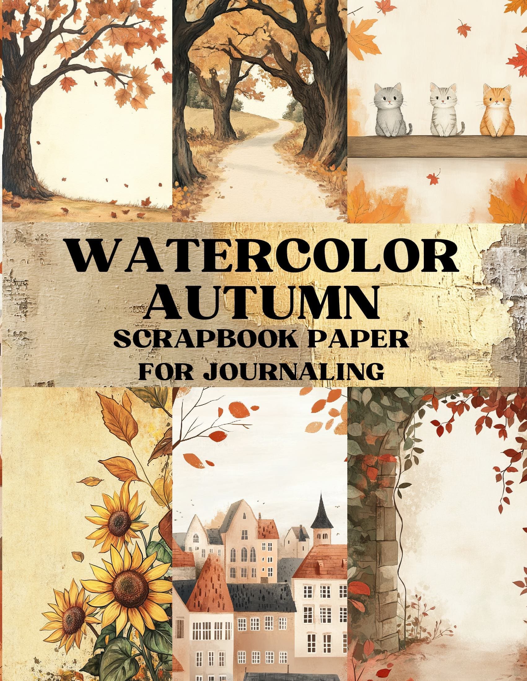 Watercolor Autumn Scrapbook Paper