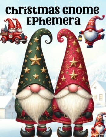 Christmas Gnome Ephemera Book
